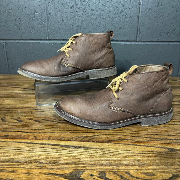 Dockers Men’s 10M Brown Leather Chukka Boots Lace Up Comfort Zone Casual - Picture 2 of 7